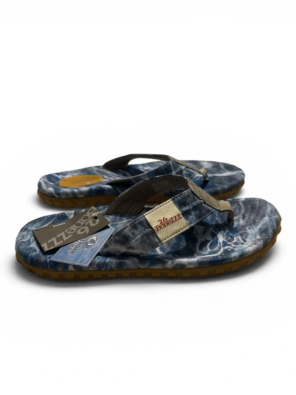 26bonezzz Chillzzz Flip Flop For Men's Memory Foam Heel Pad Grid Size 11